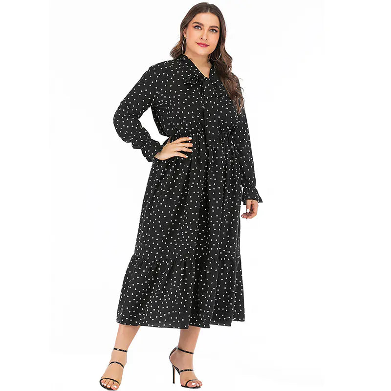 Polka Dot Chiffon Dress