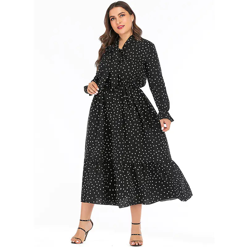 Polka Dot Chiffon Dress