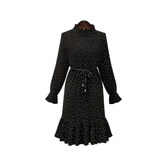 Polka Dot Chiffon Dress