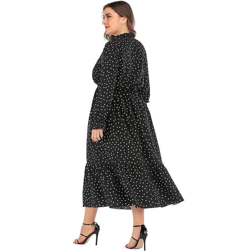 Polka Dot Chiffon Dress