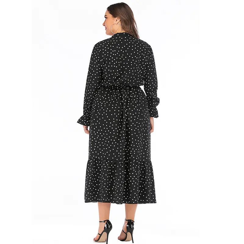 Polka Dot Chiffon Dress